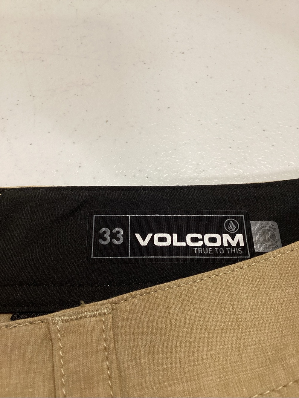Volcom Men's Khaki Flat-Front Shorts